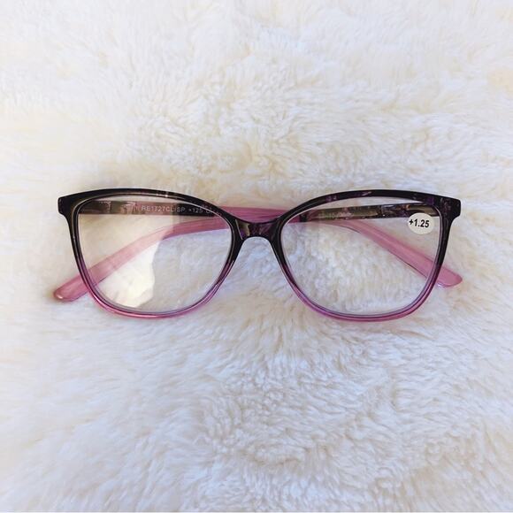 Eli Light Purple & Black Two Tone Reader Glasses - Picture 2 of 13